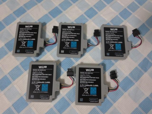WiiU �Q�[���p�b�h�p �o�b�e���[�p�b�N 5�Z�b�g WUP-012 �C�V������ �̎ʐ^1