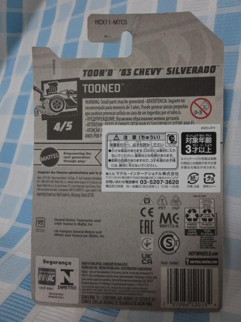 Hot Wheels �z�b�g�E�B�[�� TOON'D '83 CHEVY SILVERADO �� HCX11-M7C5 �̎ʐ^6